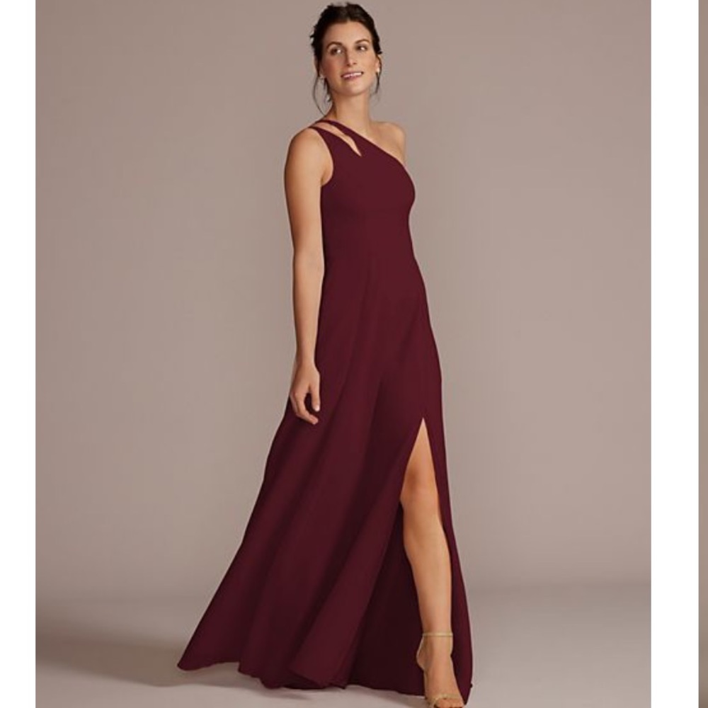 David’s Bridal Bridesmaids Dress Wine Color